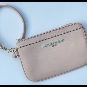 Karl Lagerfeld Wristlet in Shell- Nude